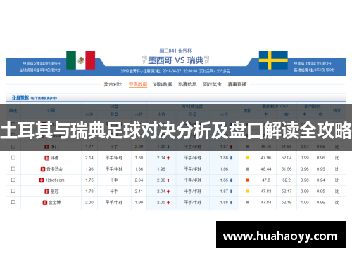 土耳其与瑞典足球对决分析及盘口解读全攻略